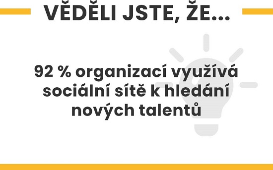 90 % organizací využívá sociální sítě při hledání nových zaměstnanců